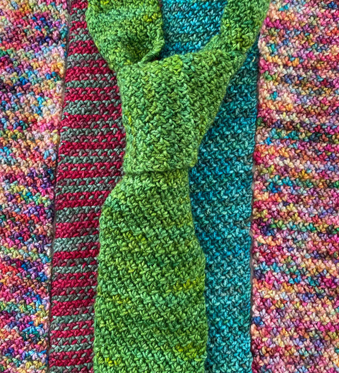 Knitted designer ties by Penelope Cream