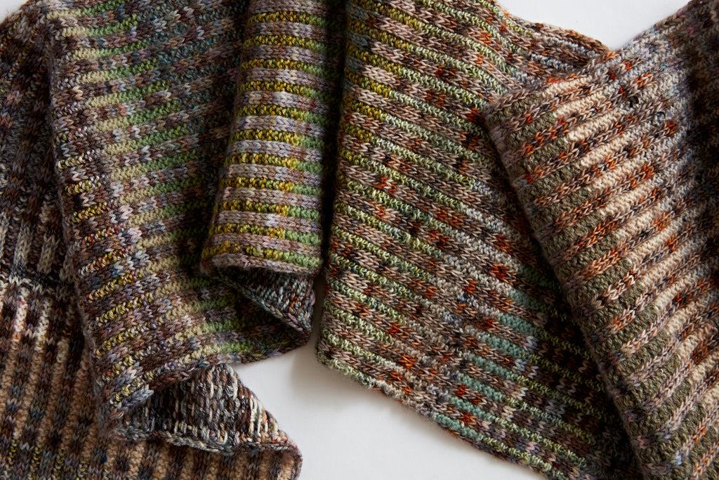 Hand-Knitted Wool Scarf - Slate Wall
