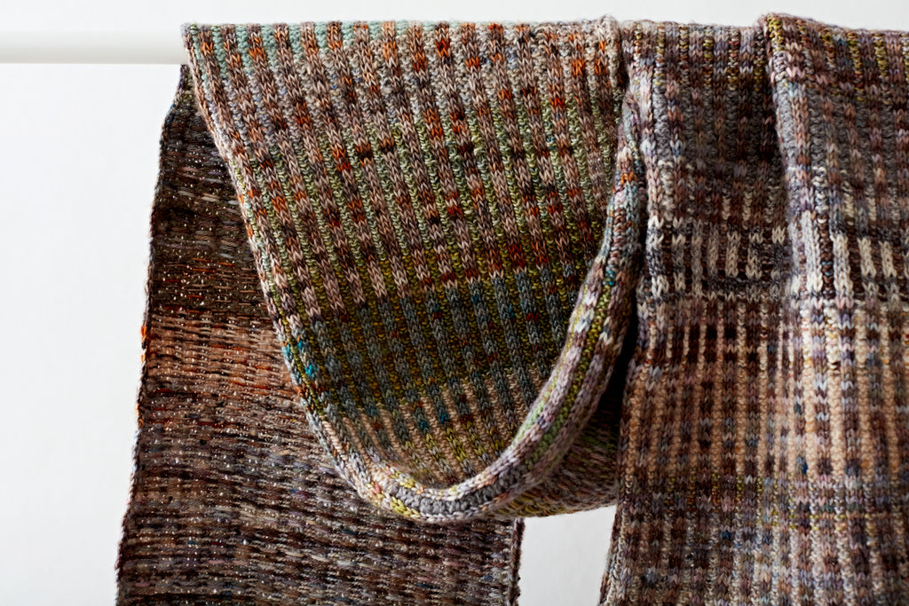 Hand-Knitted Wool Scarf - Slate Wall