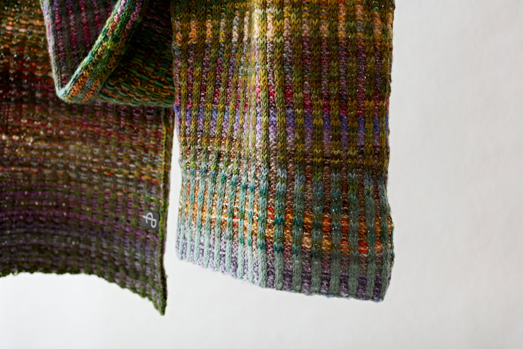 Hand-Knitted Wool Scarf - Viridian Moss