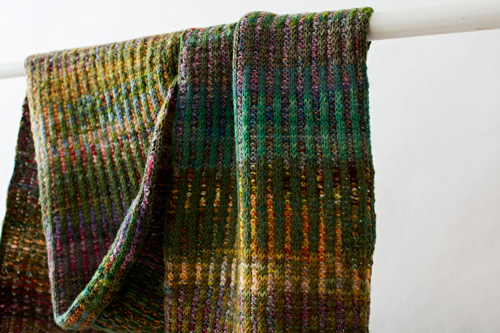 Hand-Knitted Wool Scarf - Viridian Moss