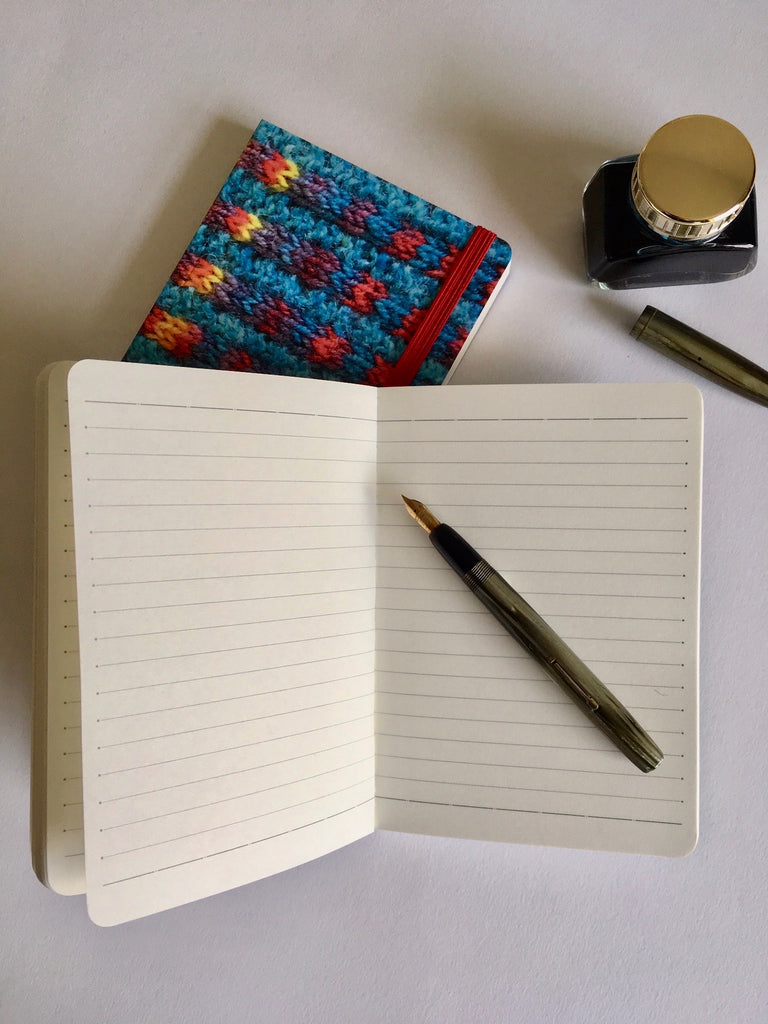 Turquoise 'Knitted' Notebook A6