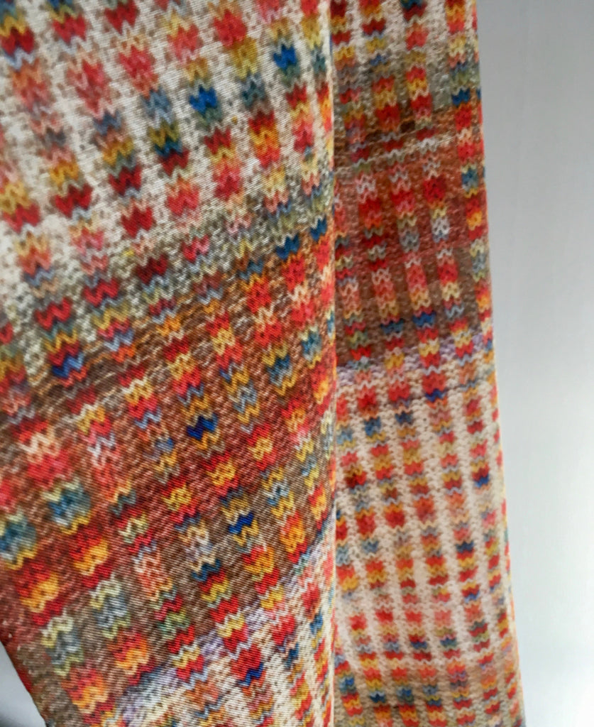 'Knitted' Wool-Silk Scarf - Tumblestone